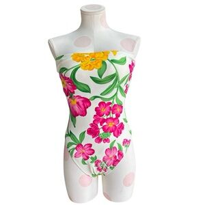 La Blanca by Rod Beattie floral One Piece Swim Suit- 14